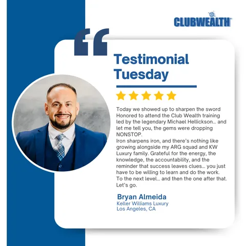 Club Wealth attendee testimonial