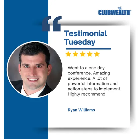 Club Wealth attendee testimonial