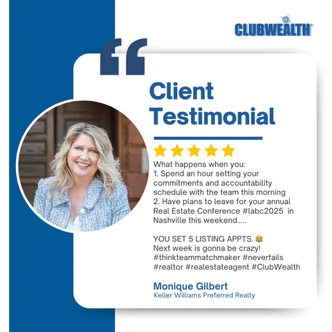 Club Wealth attendee testimonial