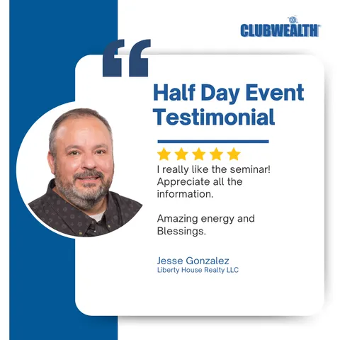 Club Wealth attendee testimonial