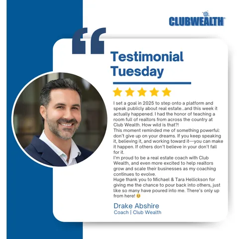 Club Wealth attendee testimonial
