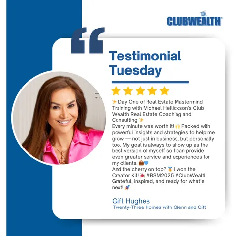Club Wealth attendee testimonial