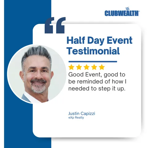 Club Wealth attendee testimonial