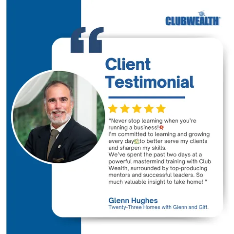 Club Wealth attendee testimonial