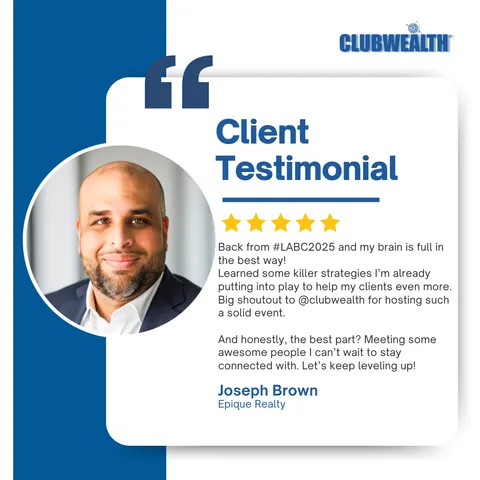Club Wealth attendee testimonial