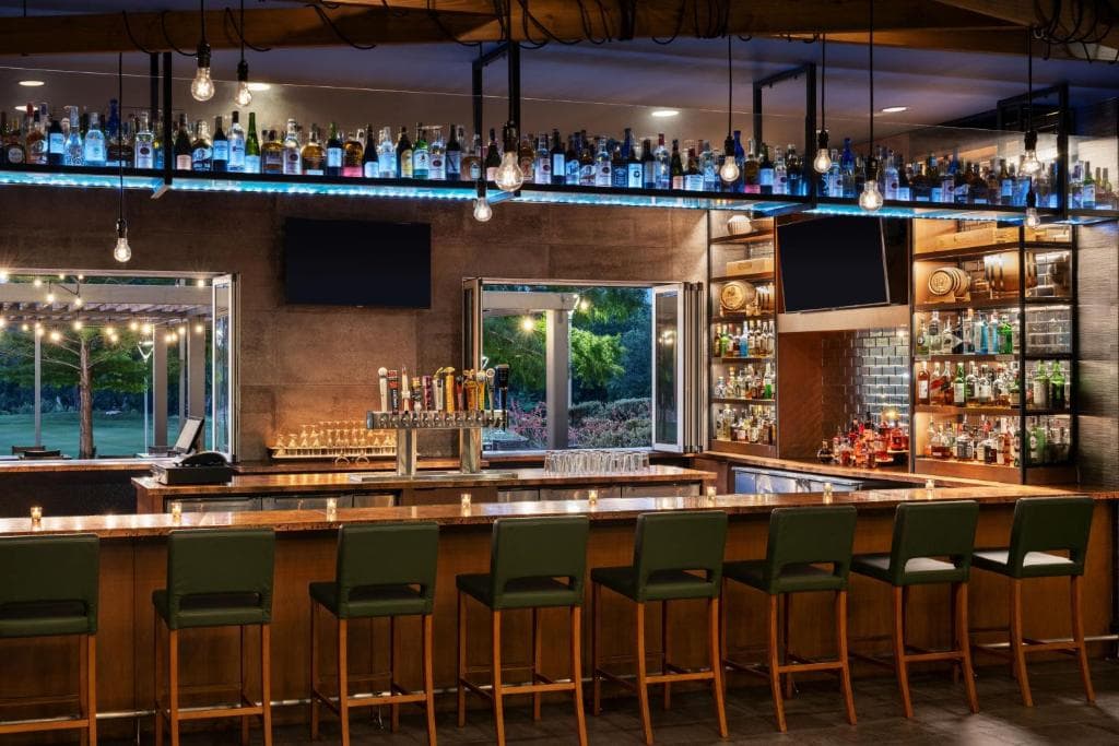 The hotel bar and lounge